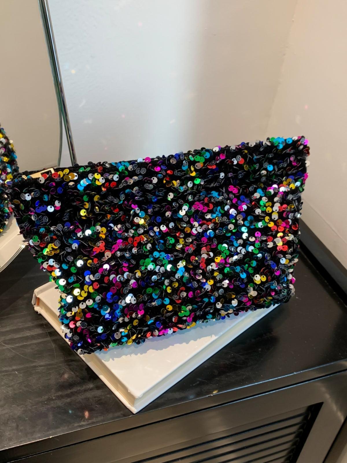 Sequin Clutch with Zipper - Trendy by Luna