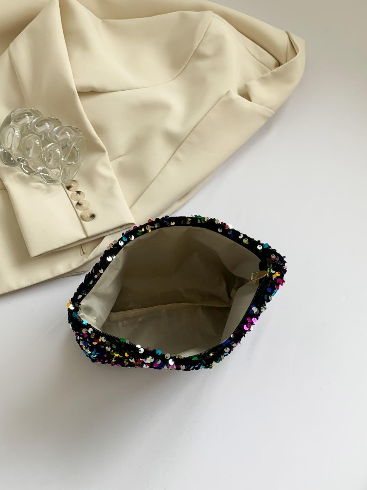 Sequin Clutch with Zipper - Trendy by Luna