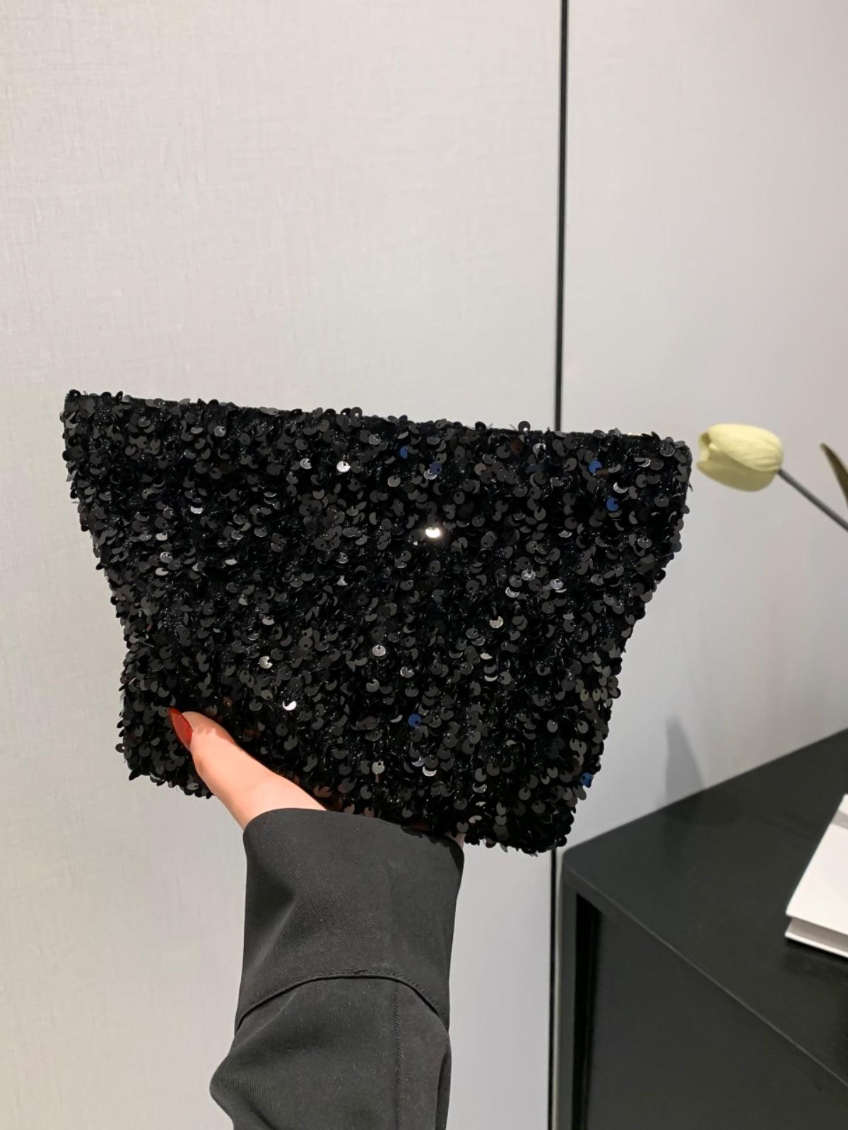 Sequin Clutch with Zipper - Trendy by Luna