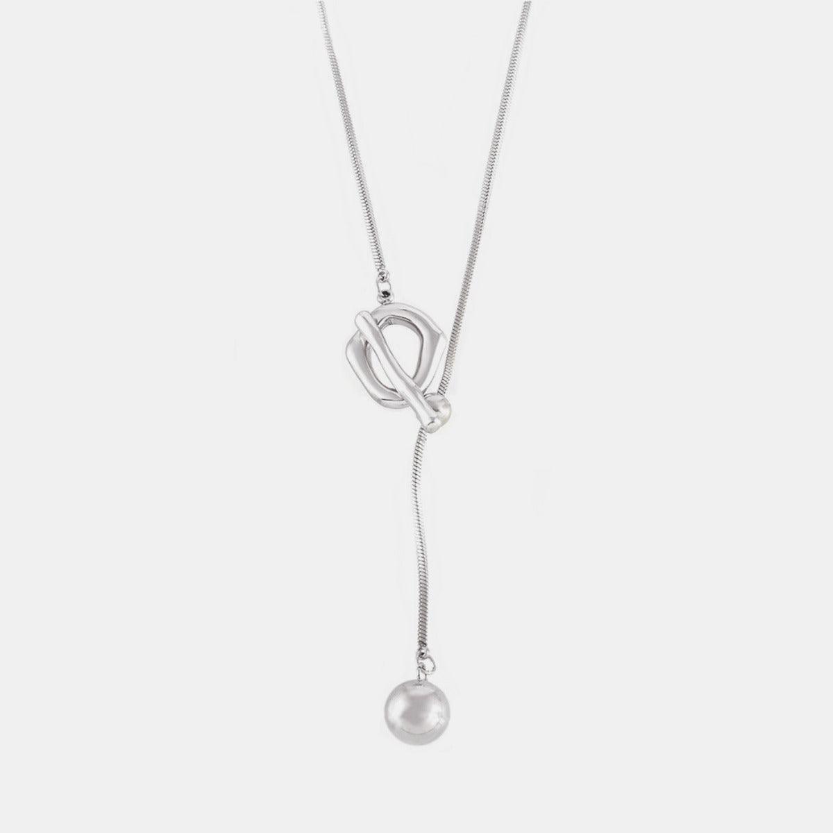 Stainless Steel Bead Necklace - Trendy by Luna