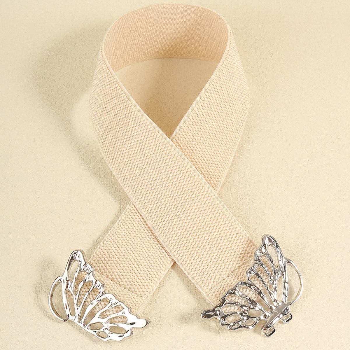 Butterfly Alloy Buckle Elastic Belt - Trendy by Luna