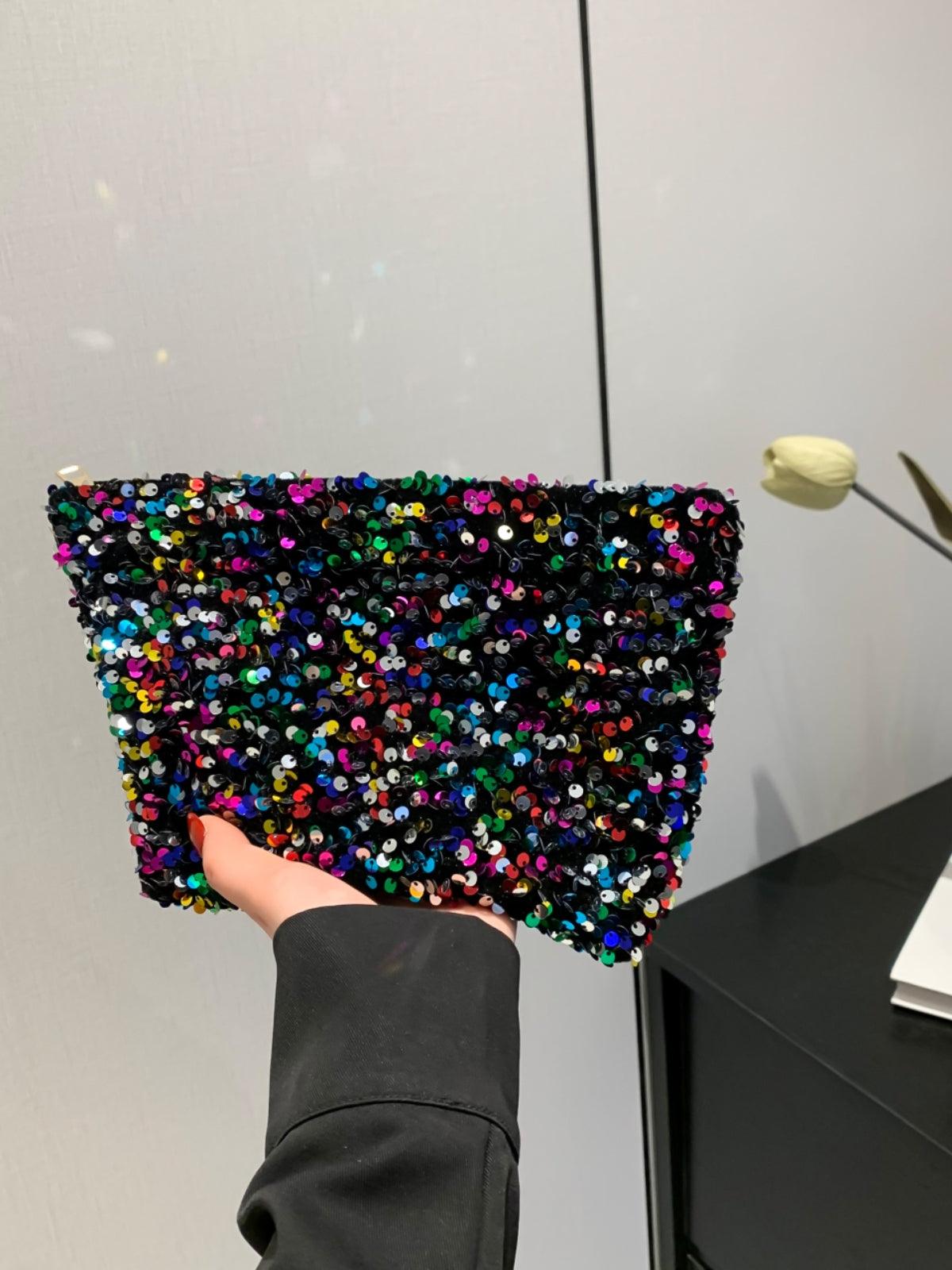 Sequin Clutch with Zipper - Trendy by Luna