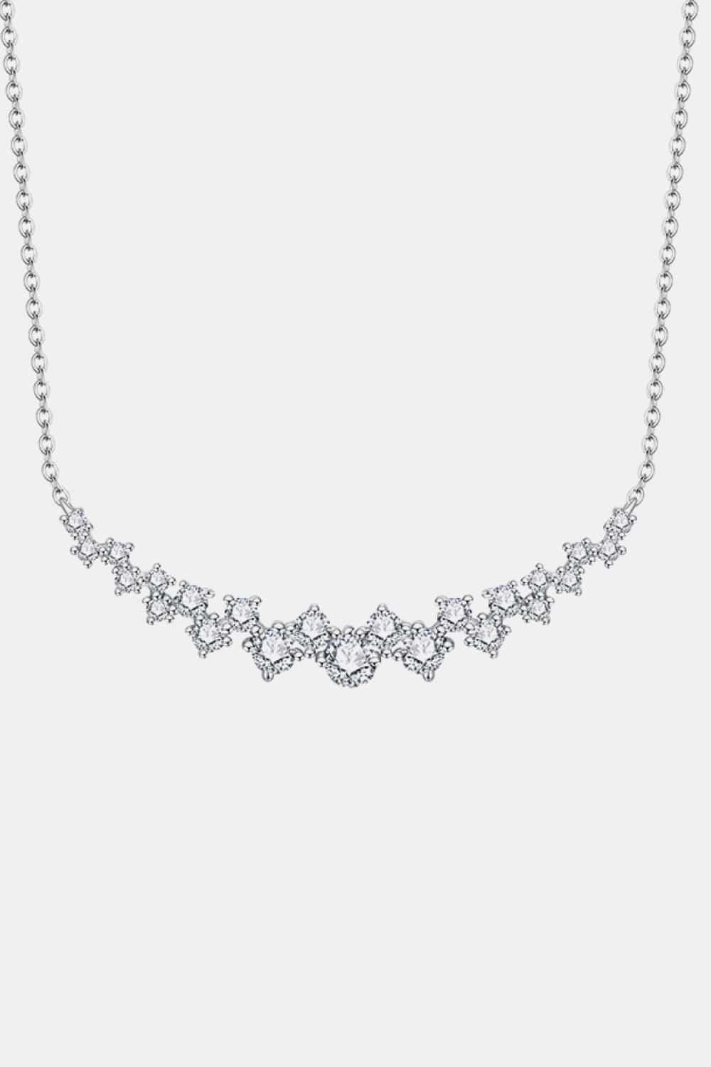 1.64 Carat Moissanite 925 Sterling Silver Necklace - Trendy by Luna