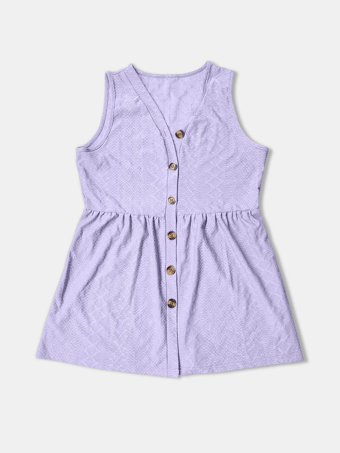 Button Up V-Neck Tank - Trendy by Luna