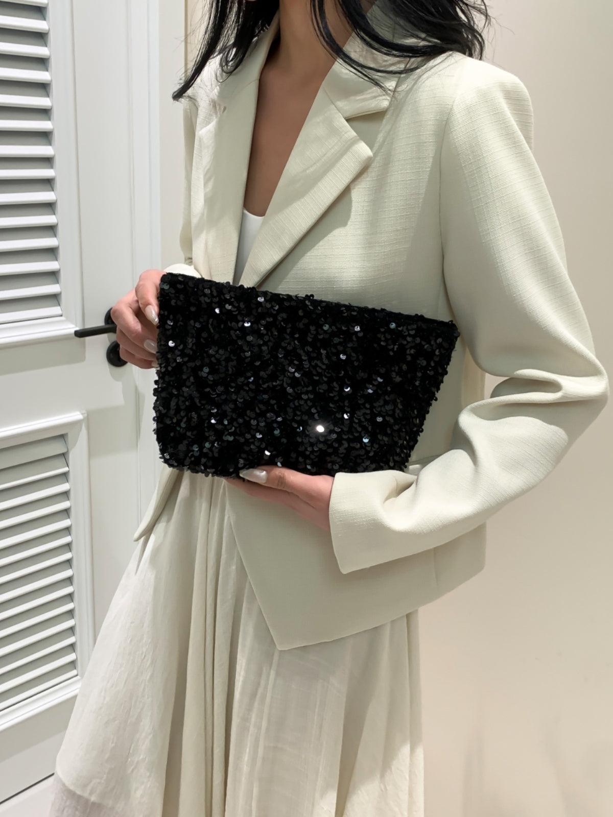 Sequin Clutch with Zipper - Trendy by Luna