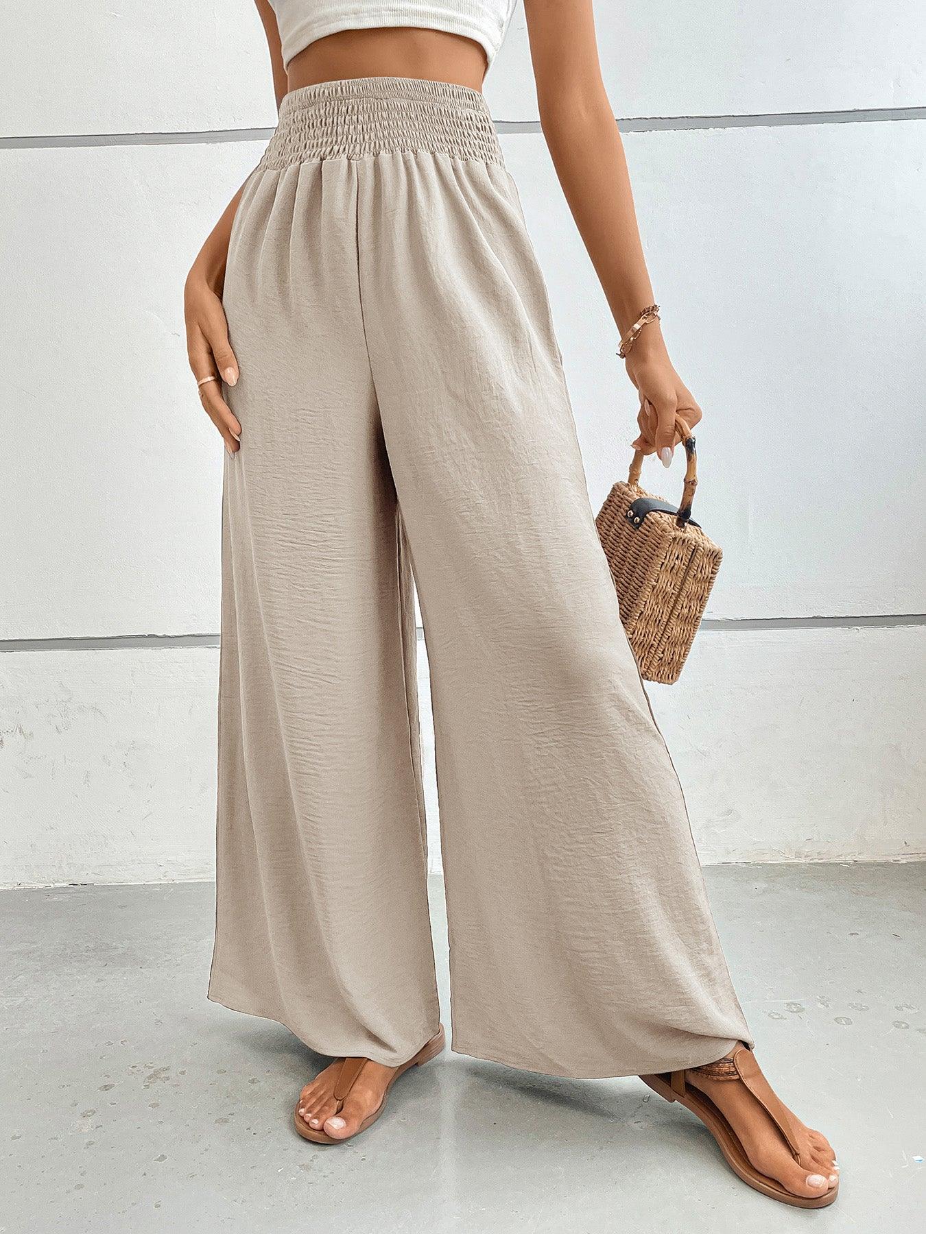 Wide Leg Pants with Pockets - Trendy by Luna