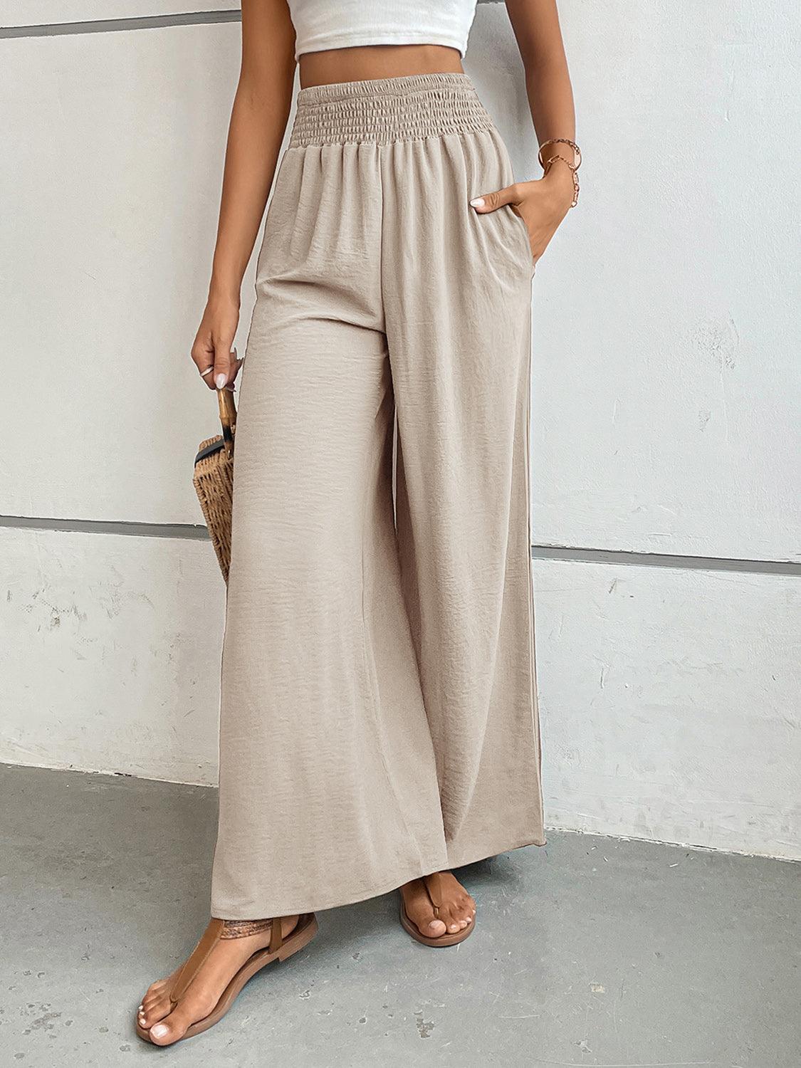 Wide Leg Pants with Pockets - Trendy by Luna