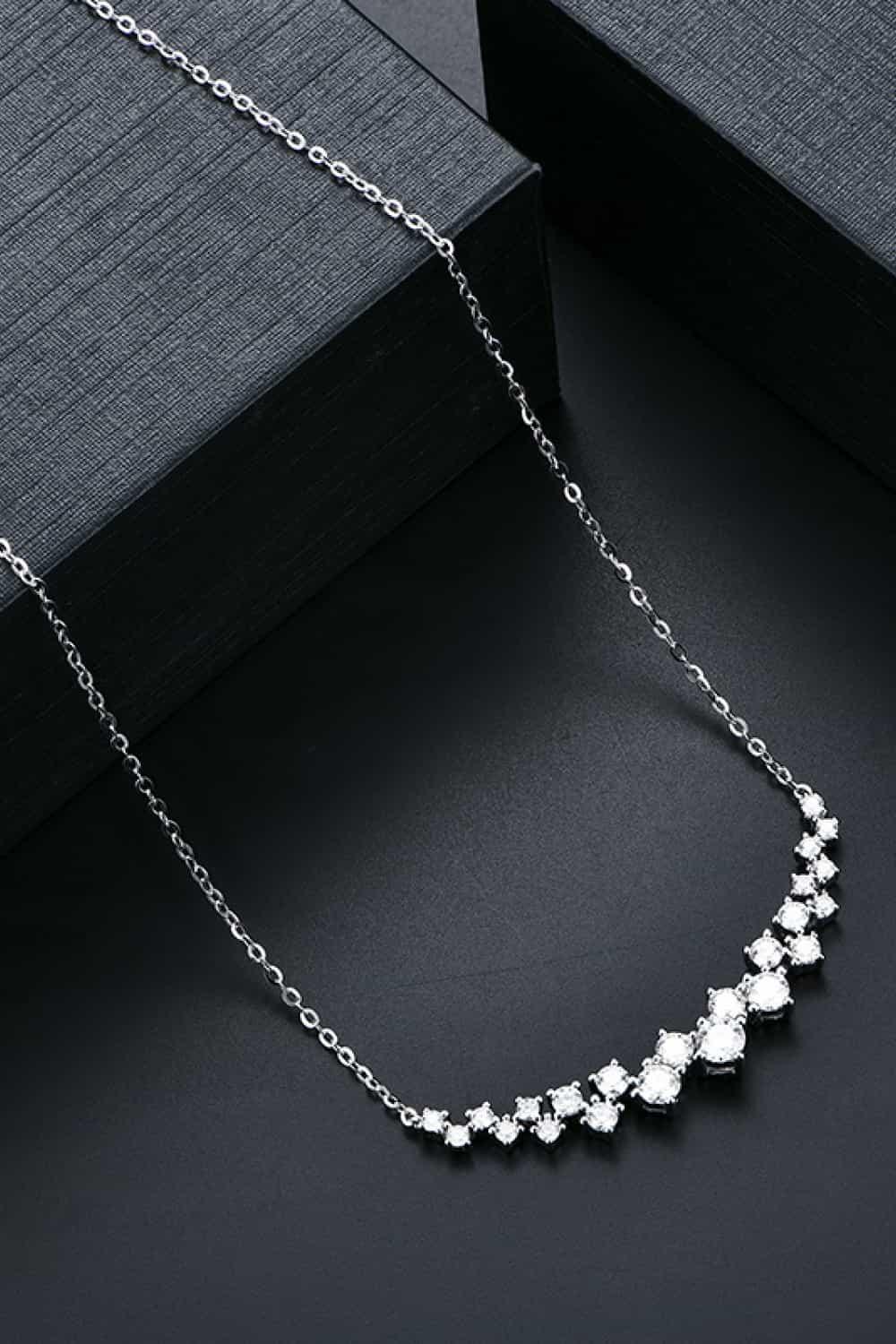 1.64 Carat Moissanite 925 Sterling Silver Necklace - Trendy by Luna