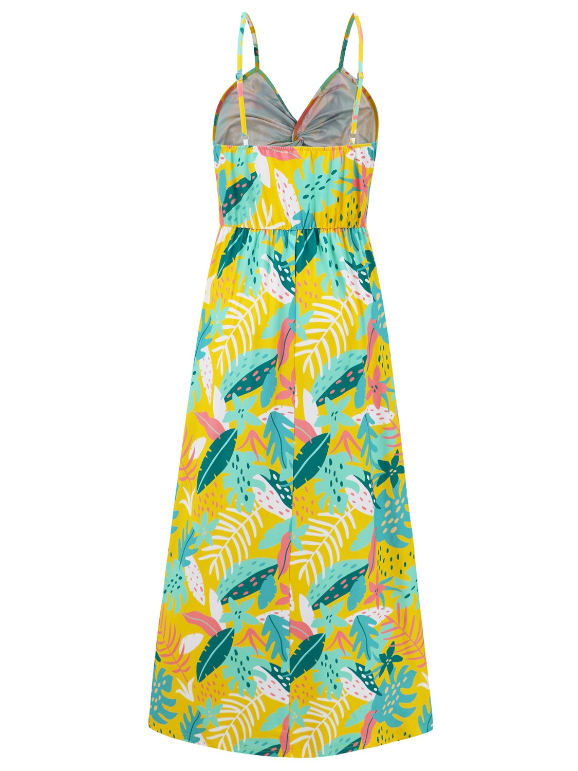 Twisted Printed V-Neck Cami Dress - Trendy by Luna