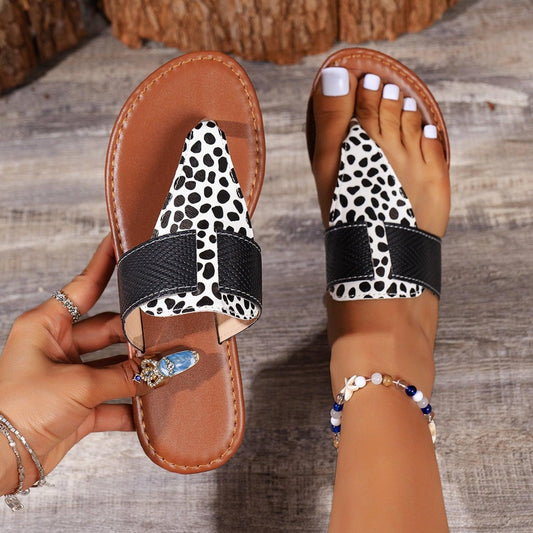 Animal Print Open Toe Sandals - Trendy by Luna