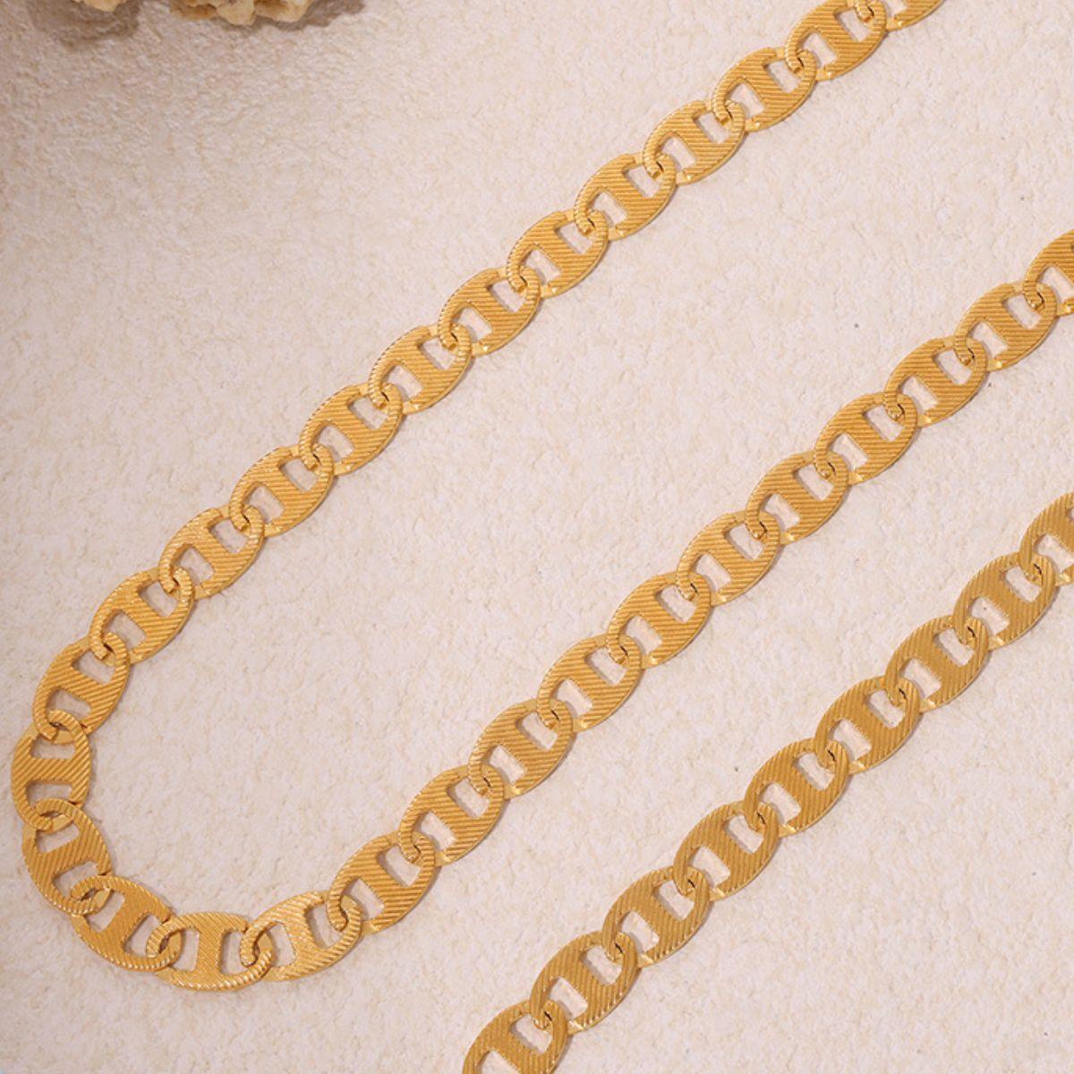 18K Gold-Plated Stainless Steel Chain Necklace - Trendy by Luna