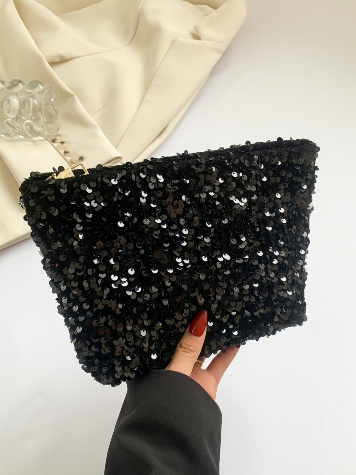 Sequin Clutch with Zipper - Trendy by Luna