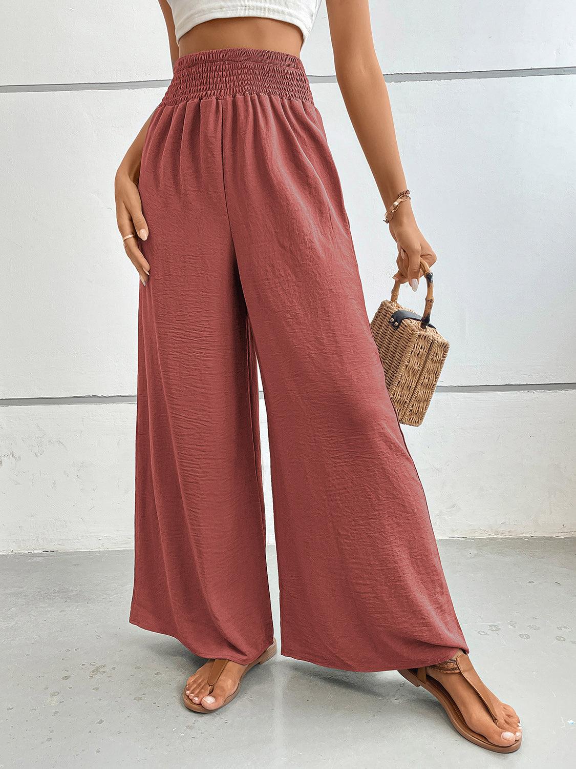 Wide Leg Pants with Pockets - Trendy by Luna