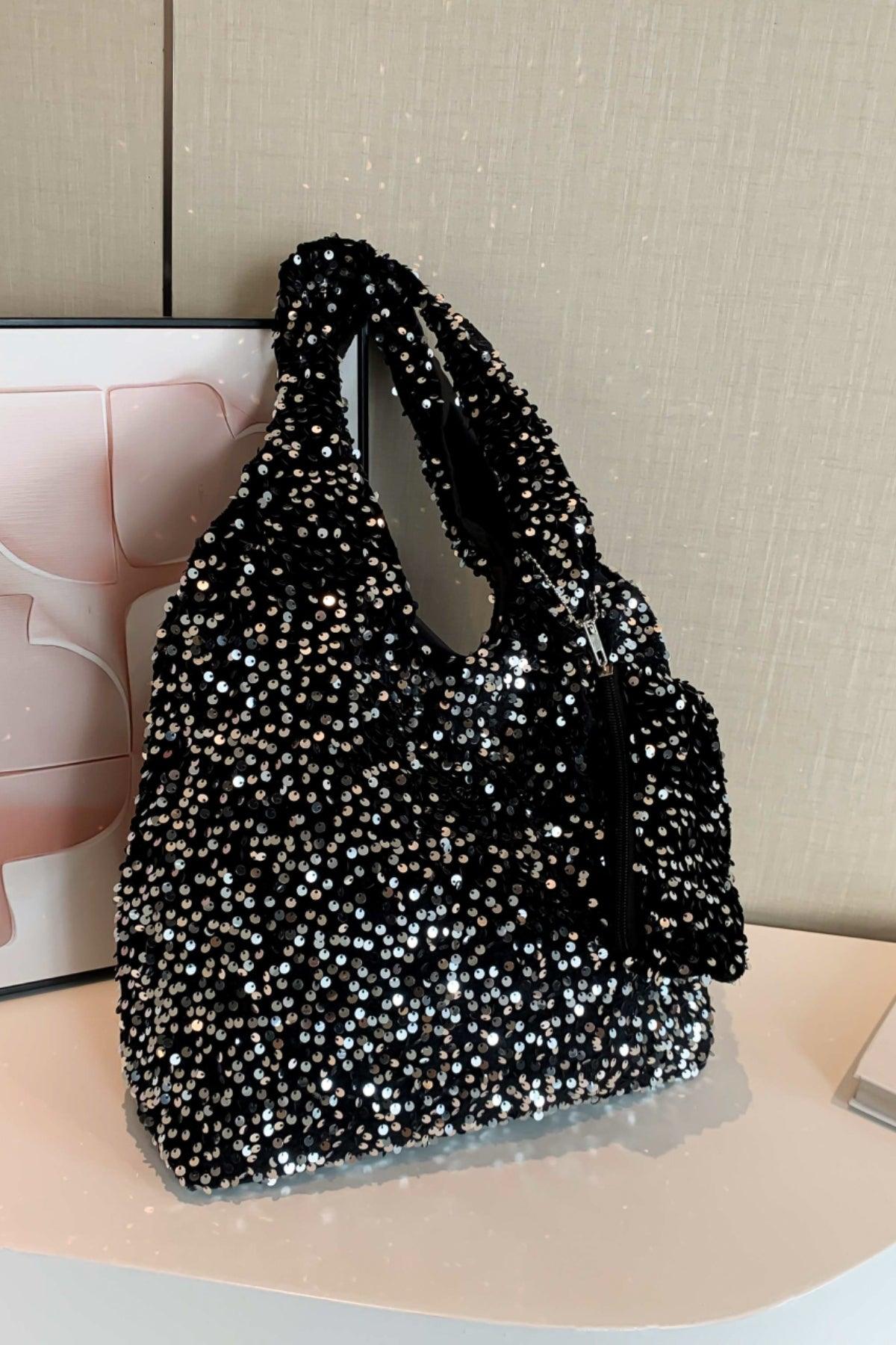 Sequin Polyester Handbag - Trendy by Luna