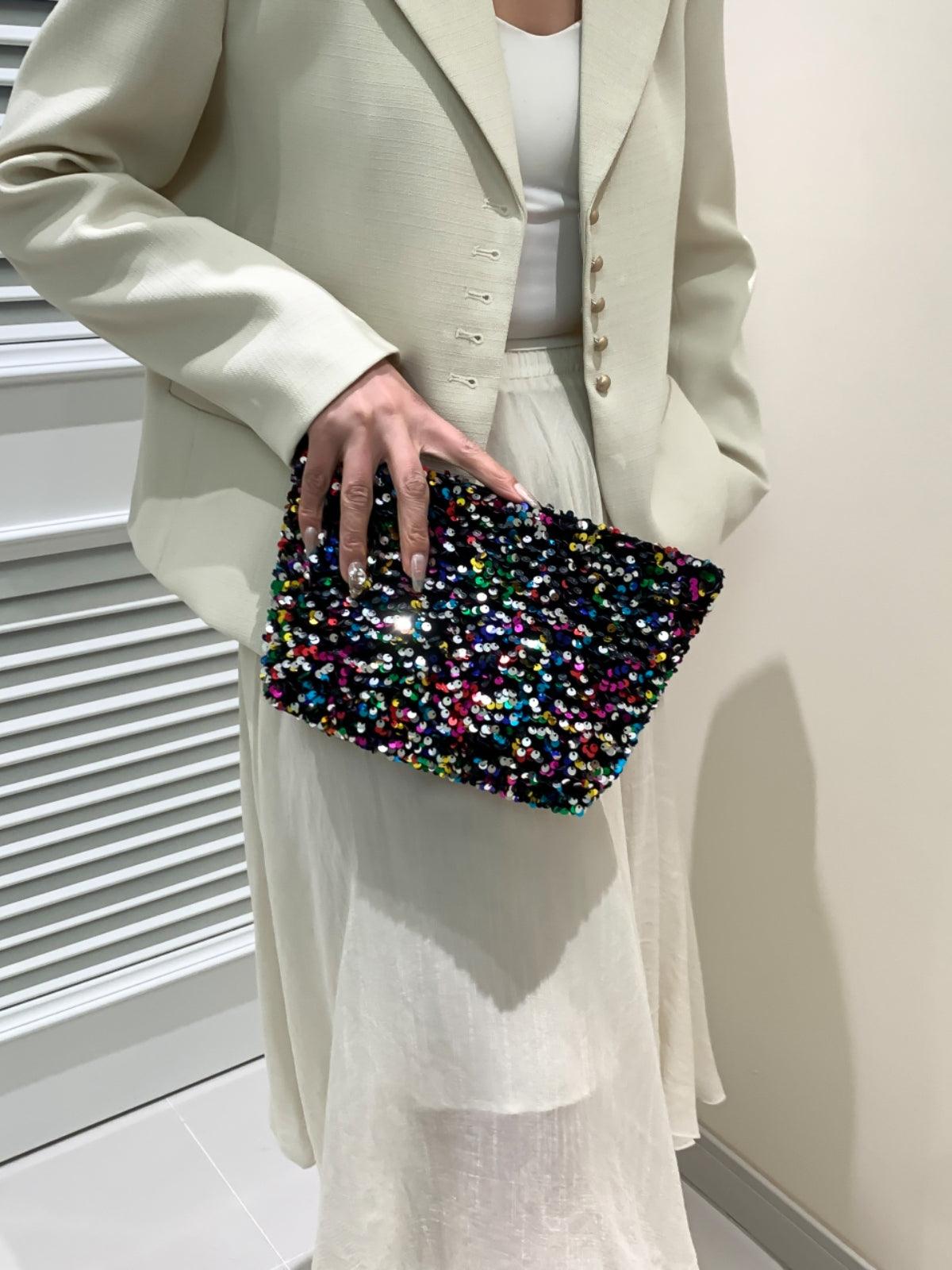 Sequin Clutch with Zipper - Trendy by Luna