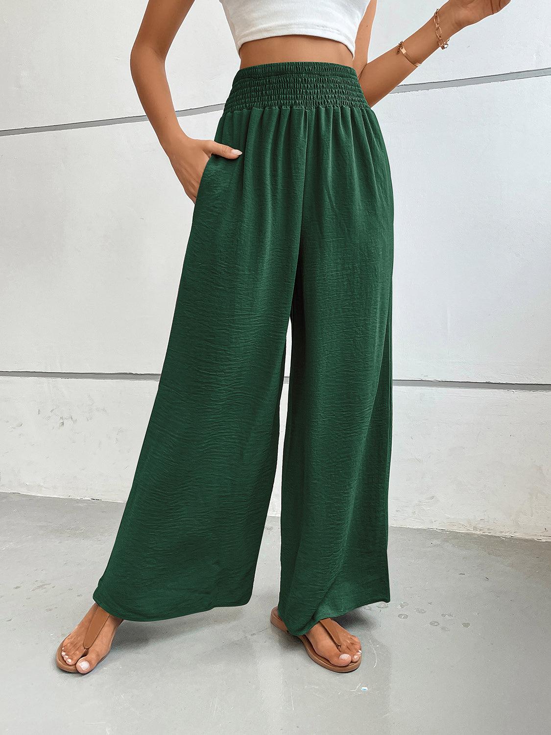 Wide Leg Pants with Pockets - Trendy by Luna