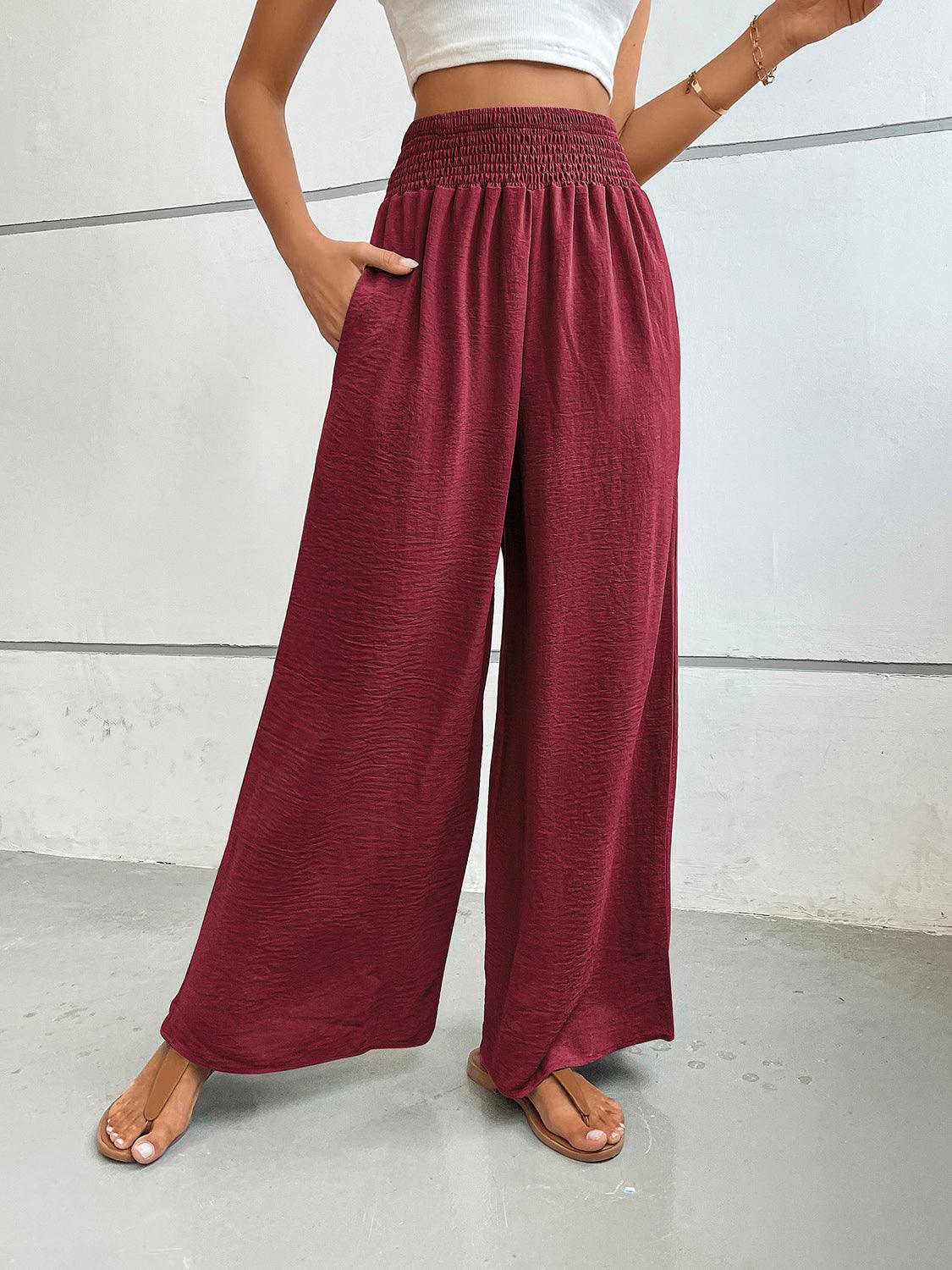 Wide Leg Pants with Pockets - Trendy by Luna