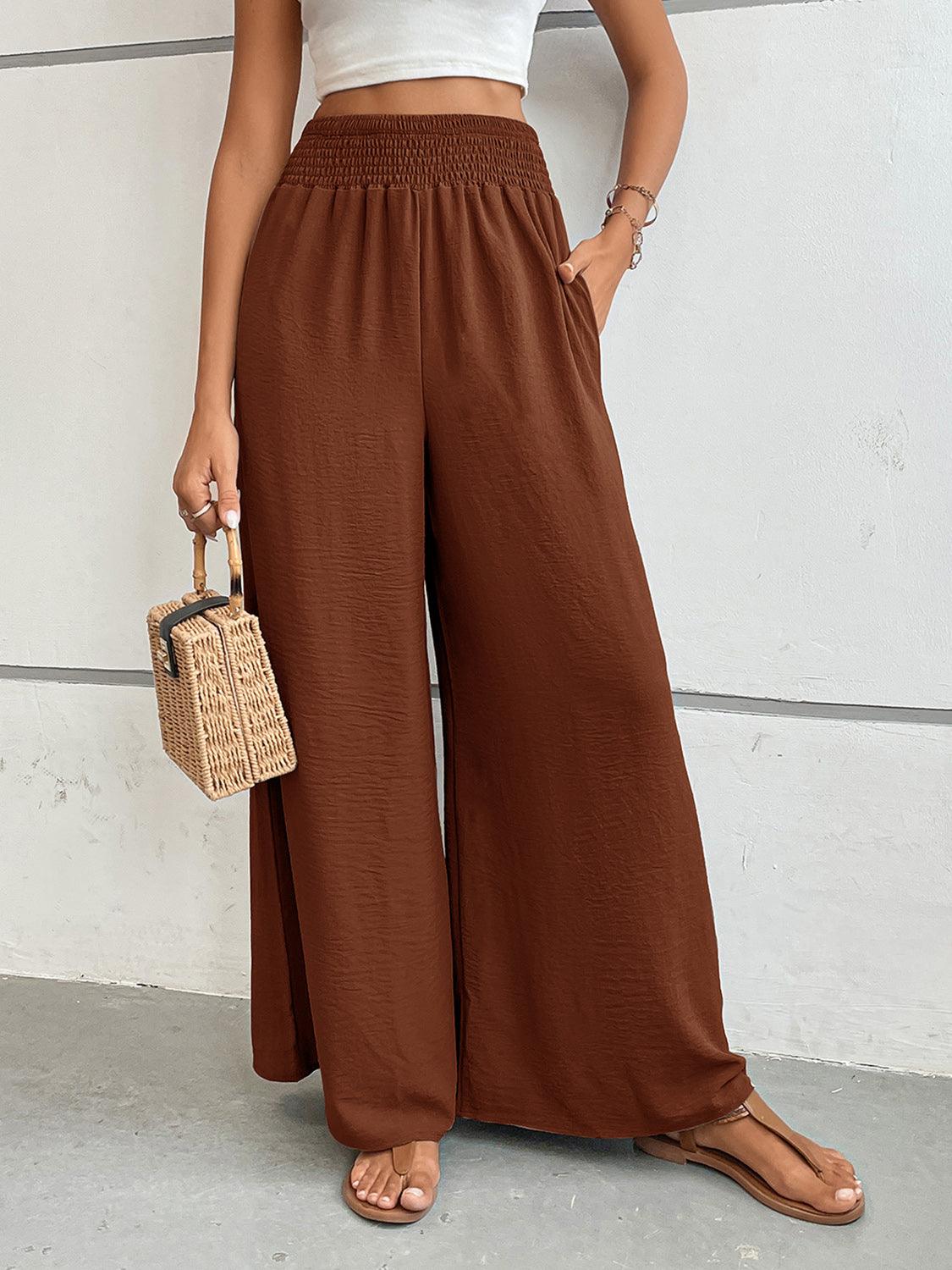 Wide Leg Pants with Pockets - Trendy by Luna