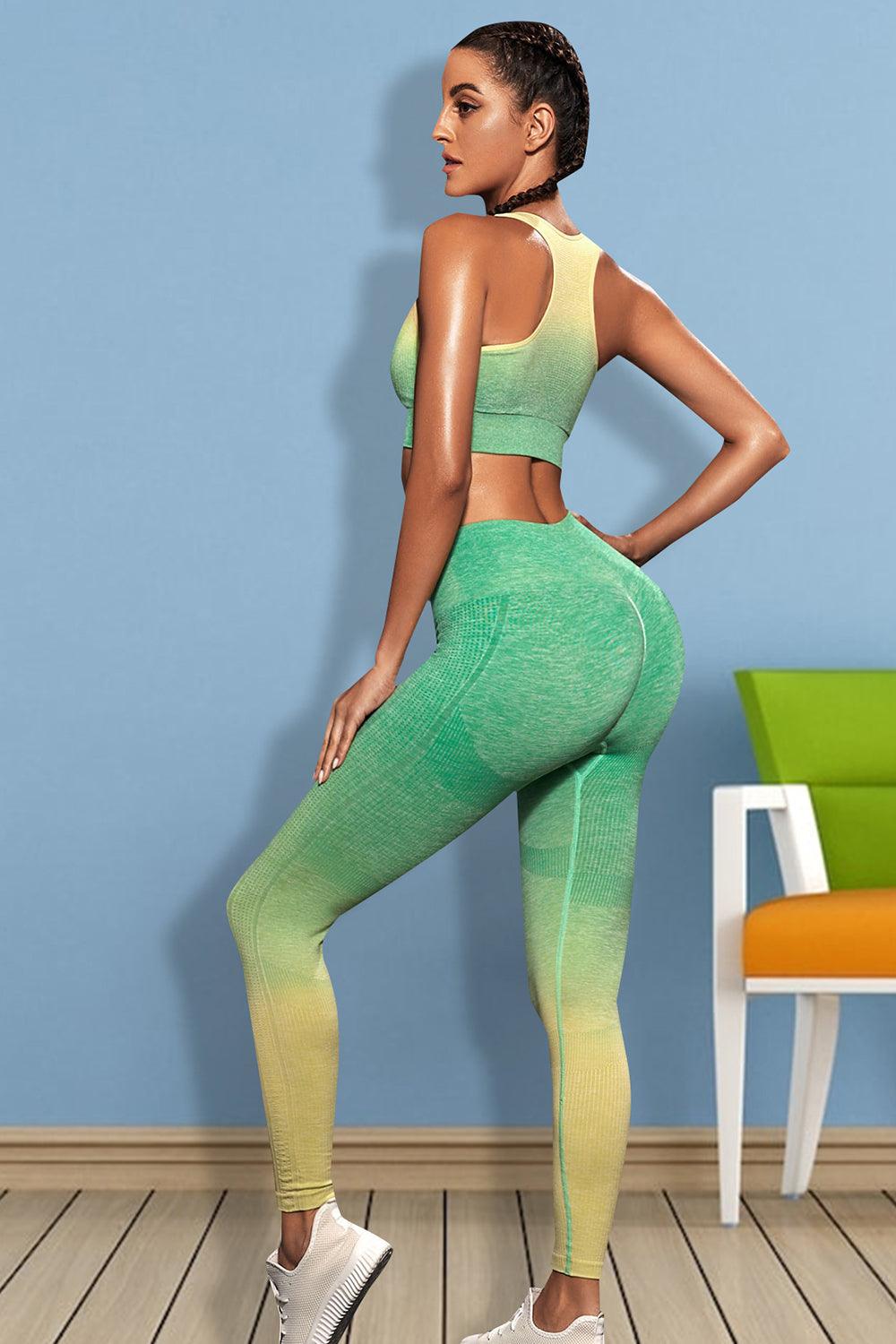 Gradient Sports Tank and Leggings Set - Trendy by Luna