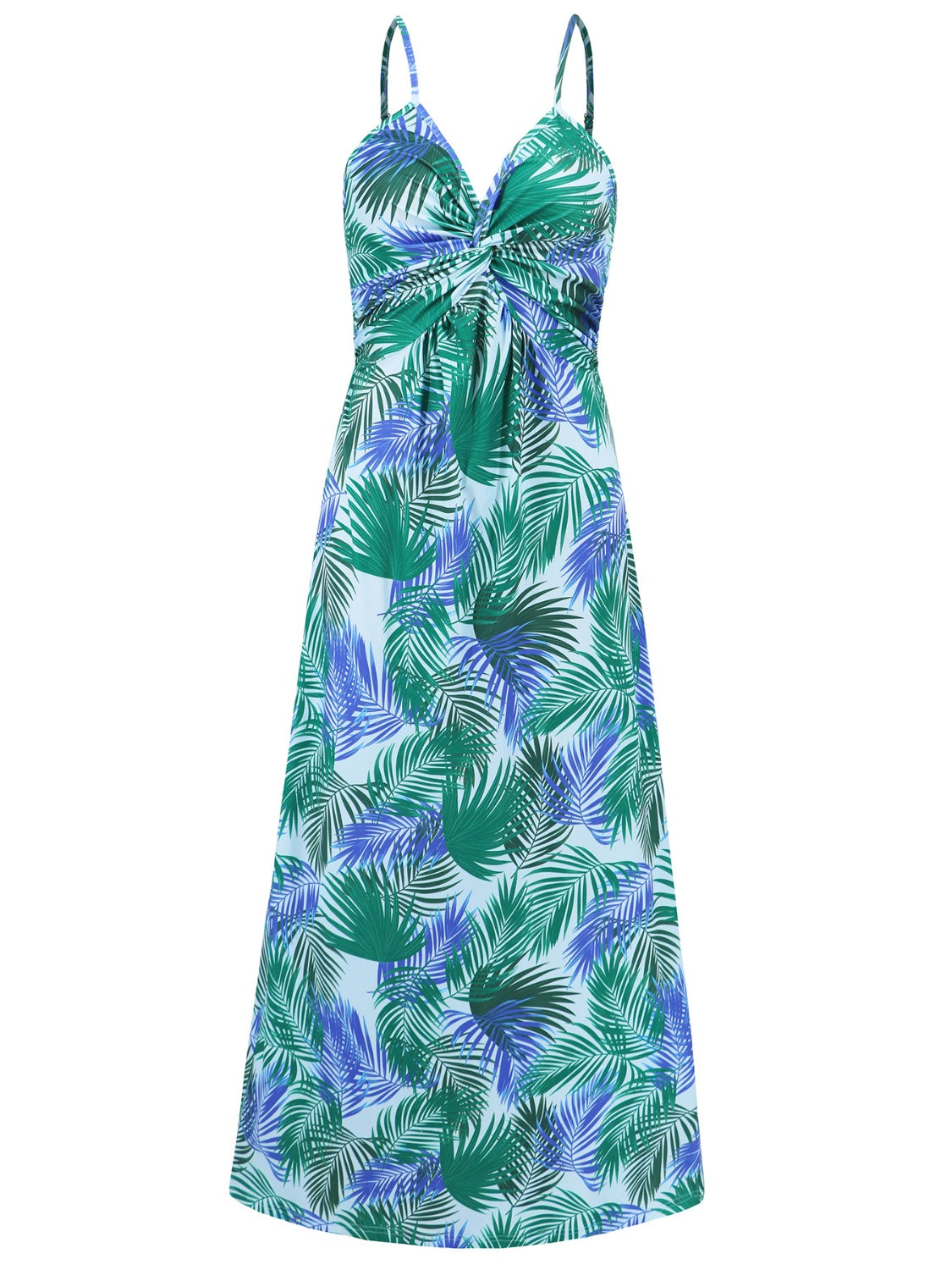 Twisted Printed V-Neck Cami Dress - Trendy by Luna