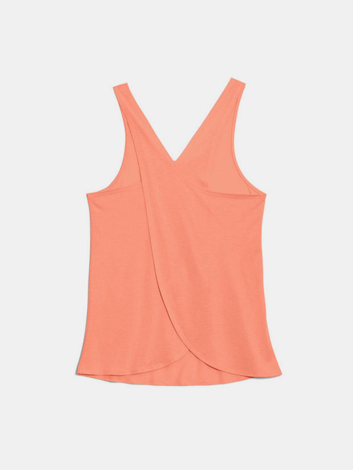 Crisscross Scoop Neck Active Tank - Trendy by Luna