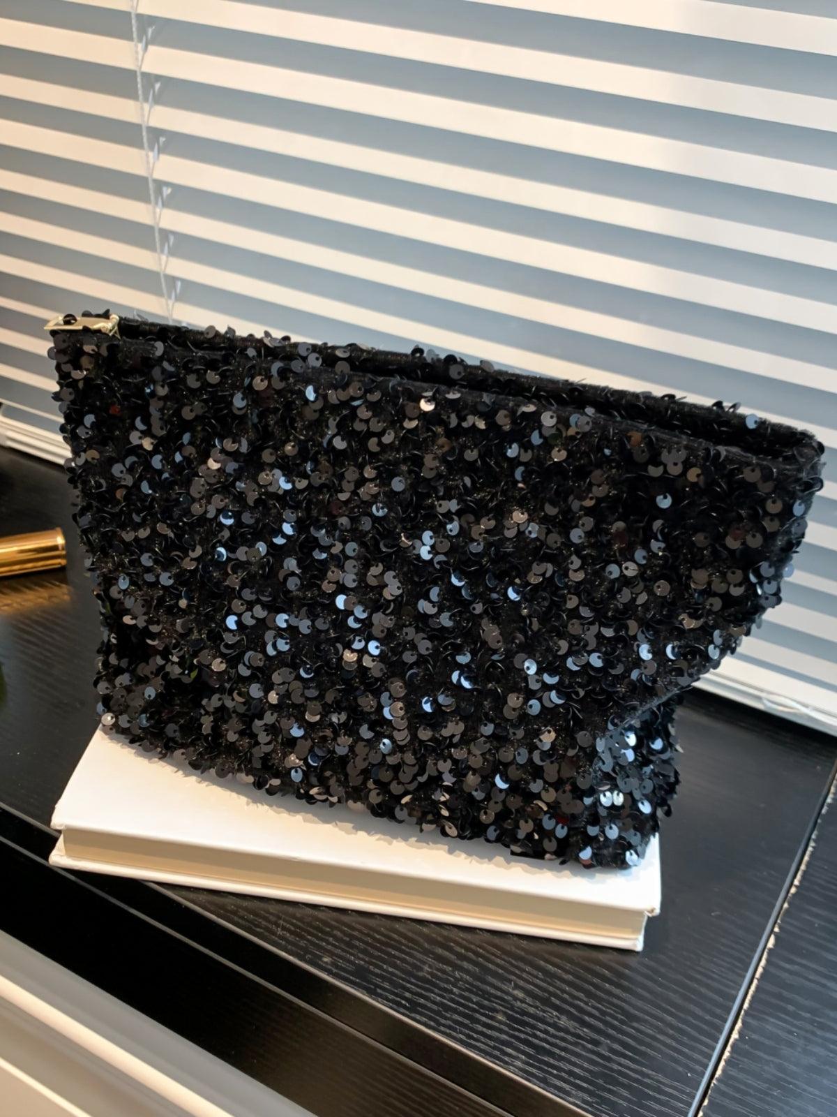 Sequin Clutch with Zipper - Trendy by Luna