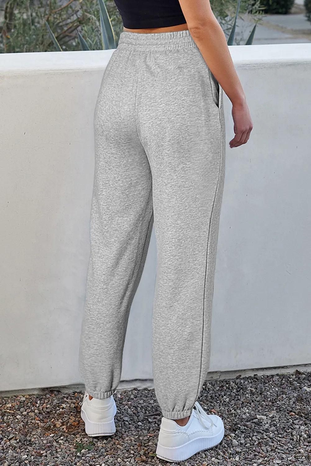 Drawstring Joggers with Pockets - Trendy by Luna