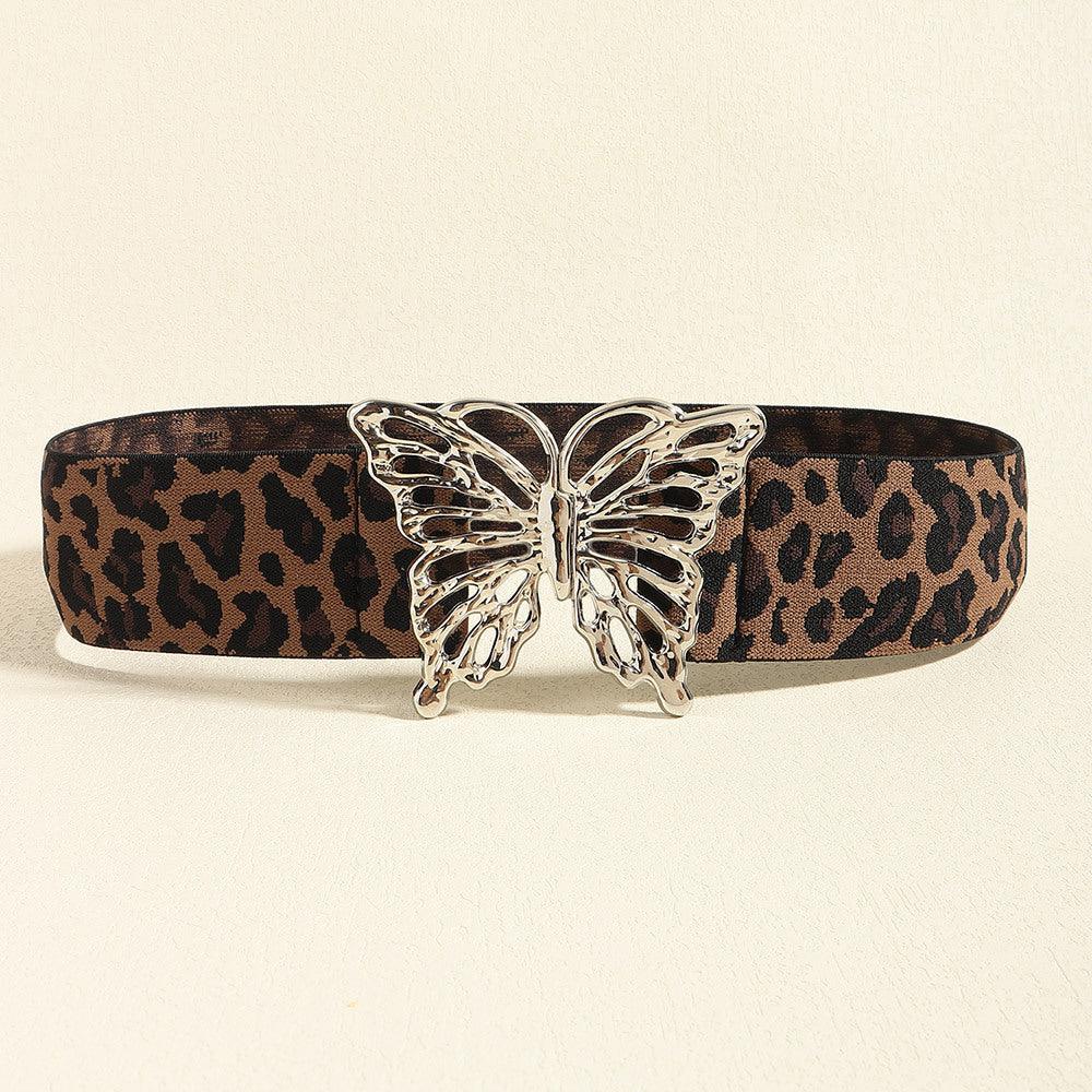 Butterfly Alloy Buckle Elastic Belt - Trendy by Luna