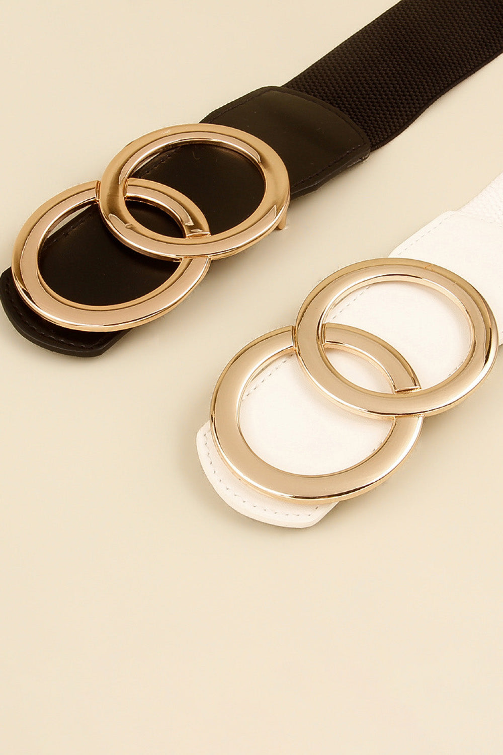 Zinc Alloy Buckle Elastic PU Belt - Trendy by Luna