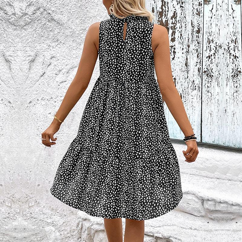 Perfee Leopard Print Sleeveless Mini Dress - Trendy by Luna