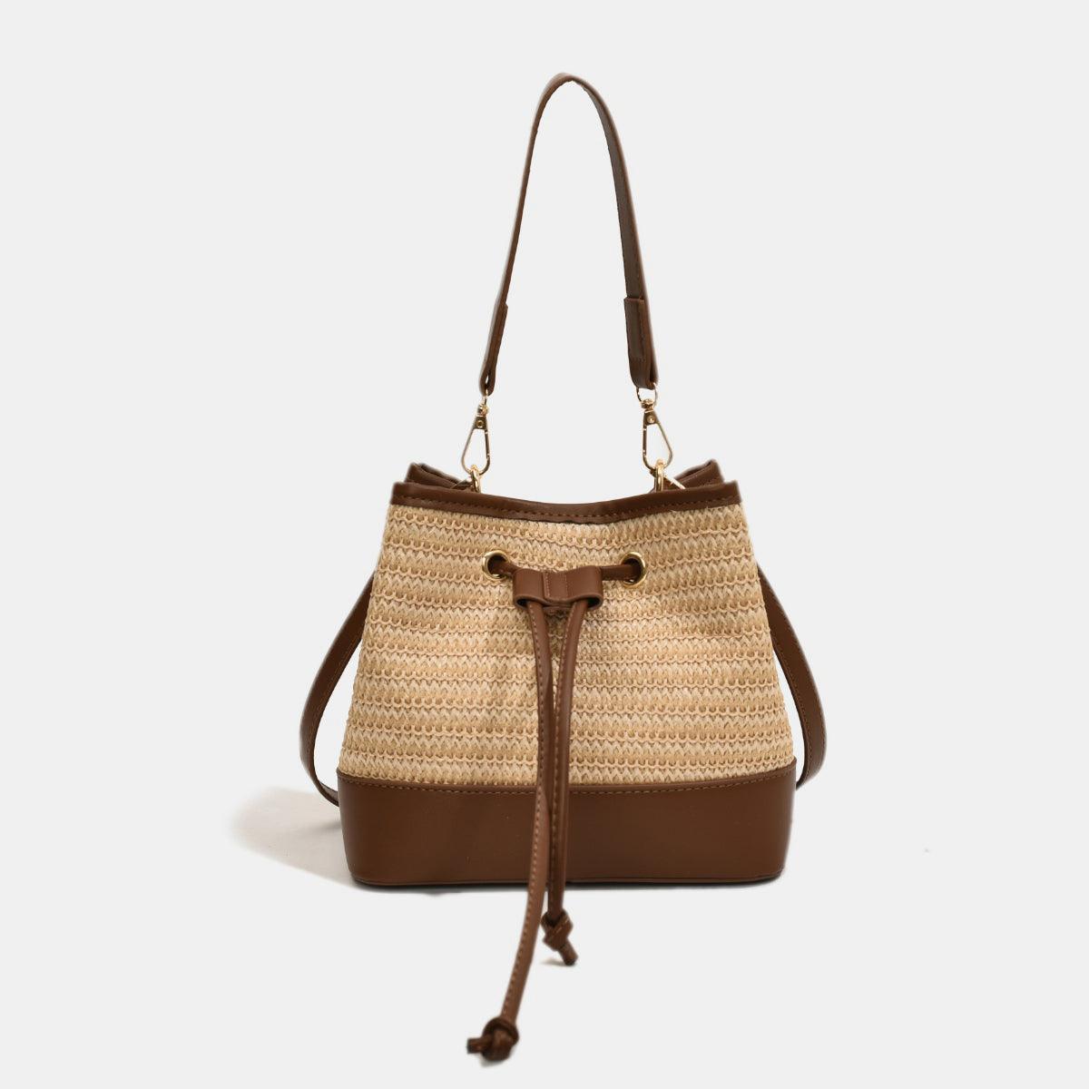 Straw Braided Shoulder Bag - Trendy by Luna