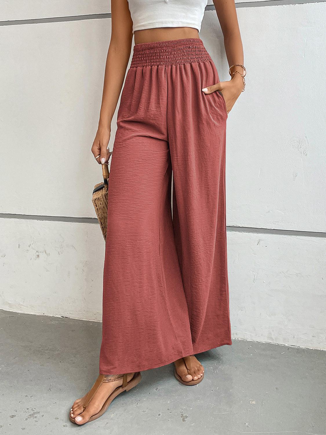 Wide Leg Pants with Pockets - Trendy by Luna