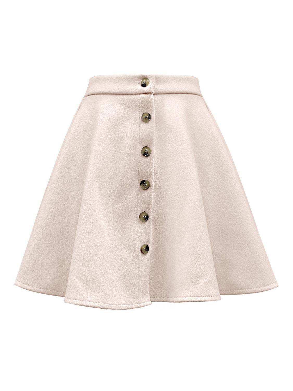 Buttoned Corduroy Mini Skirt - Trendy by Luna