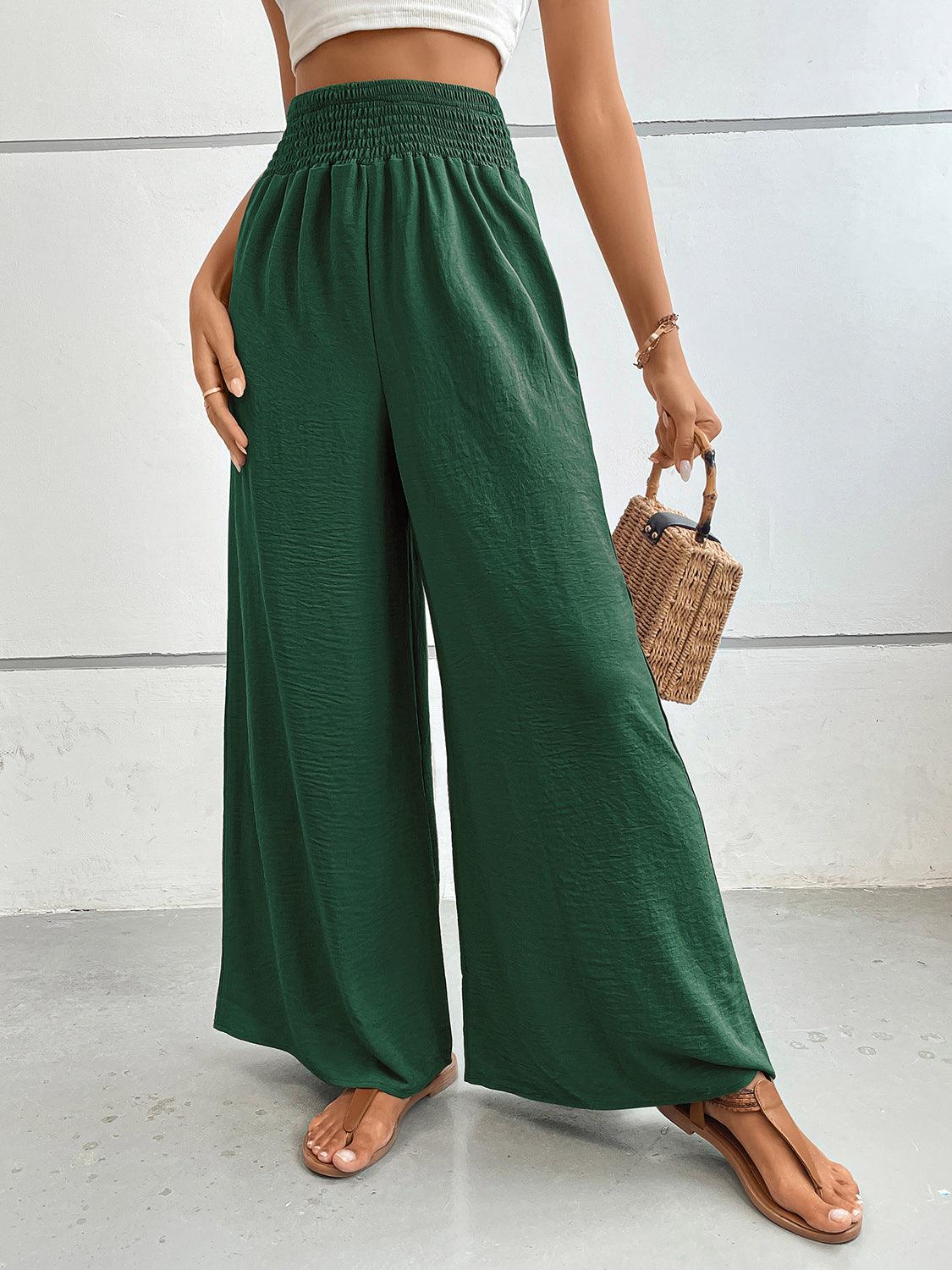 Wide Leg Pants with Pockets - Trendy by Luna