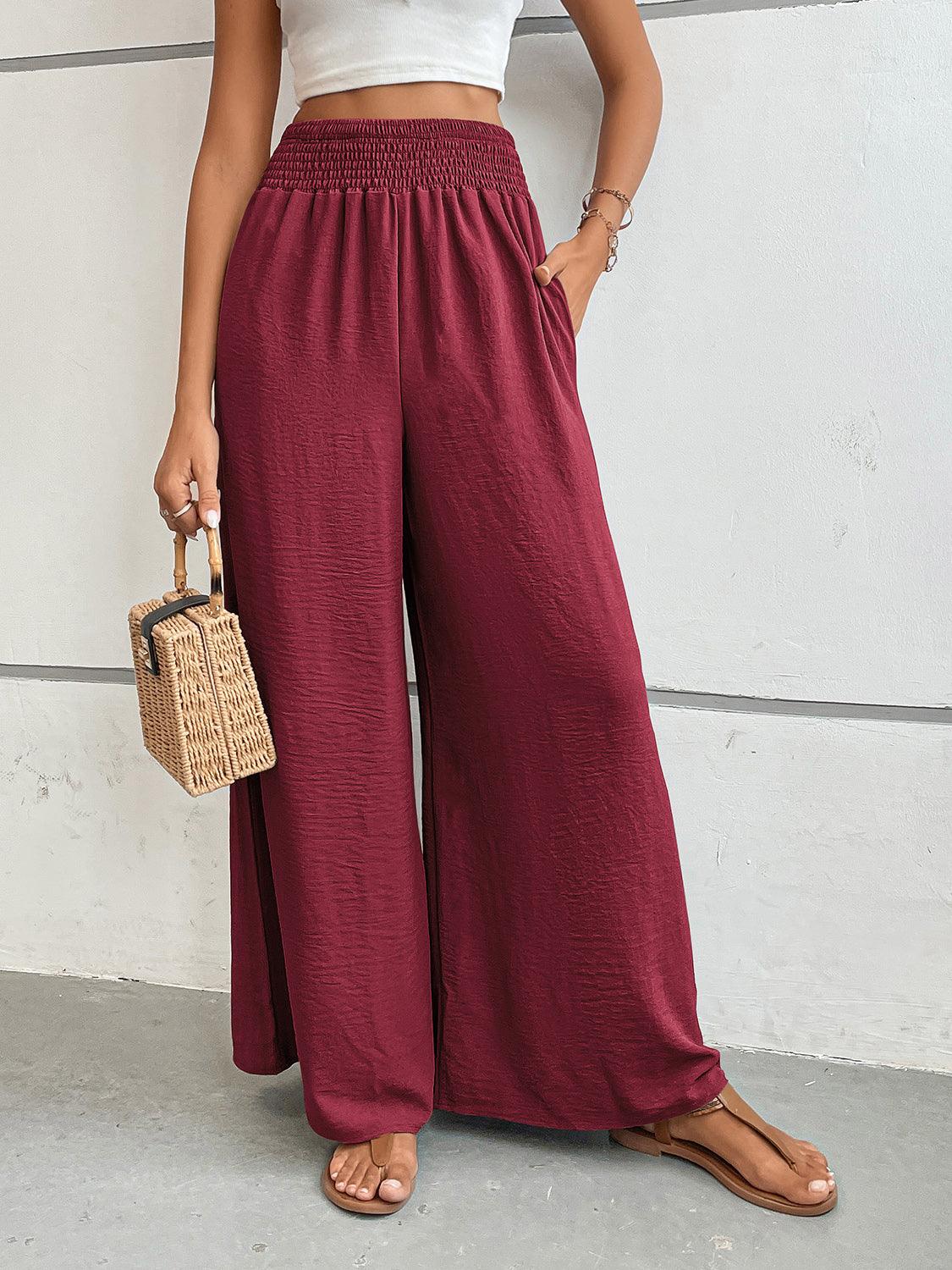 Wide Leg Pants with Pockets - Trendy by Luna