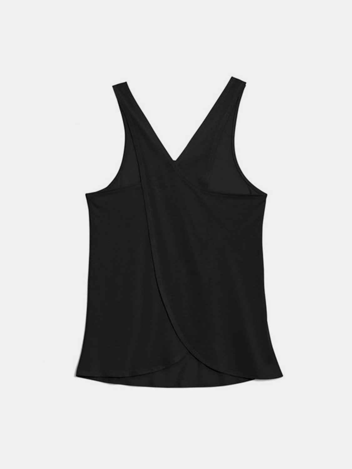 Crisscross Scoop Neck Active Tank - Trendy by Luna