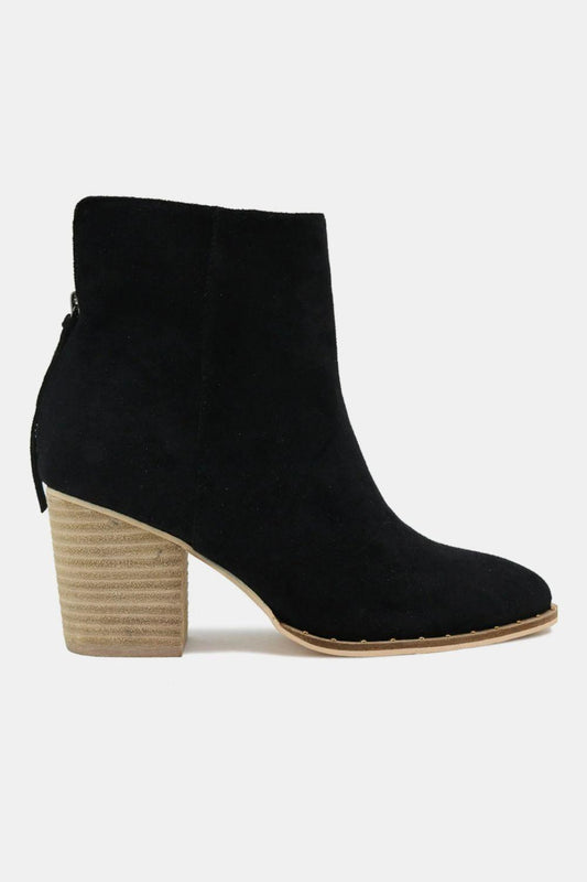 Beast Fashion Suede Point Toe Ankle Booties - Trendy by Luna