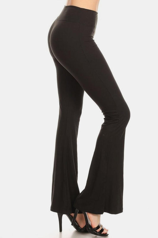 Leggings Depot High Waist Flare Leggings - Trendy by Luna