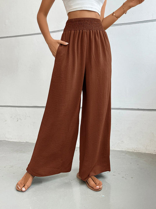 Wide Leg Pants with Pockets - Trendy by Luna