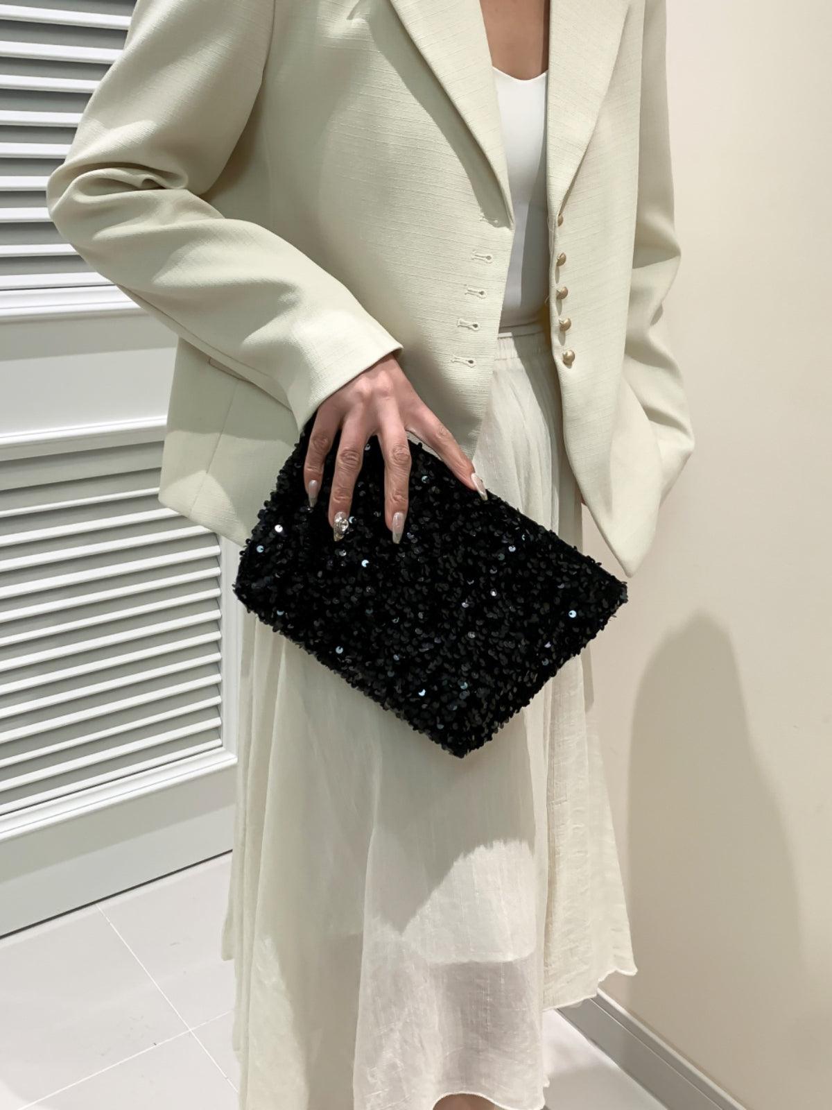 Sequin Clutch with Zipper - Trendy by Luna