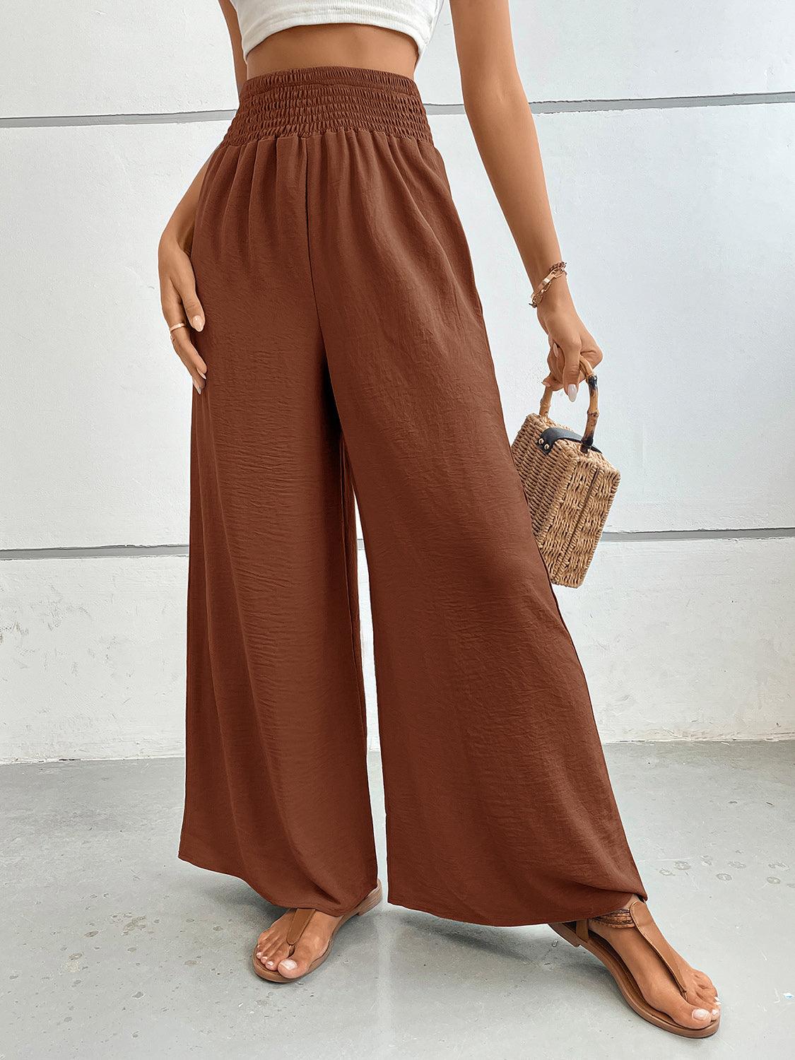 Wide Leg Pants with Pockets - Trendy by Luna