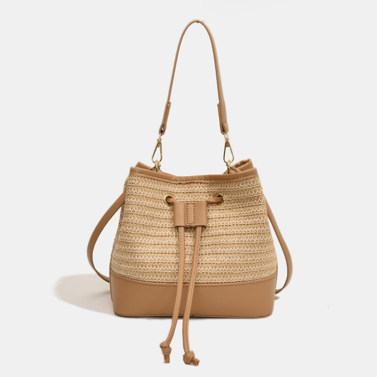 Straw Braided Shoulder Bag - Trendy by Luna