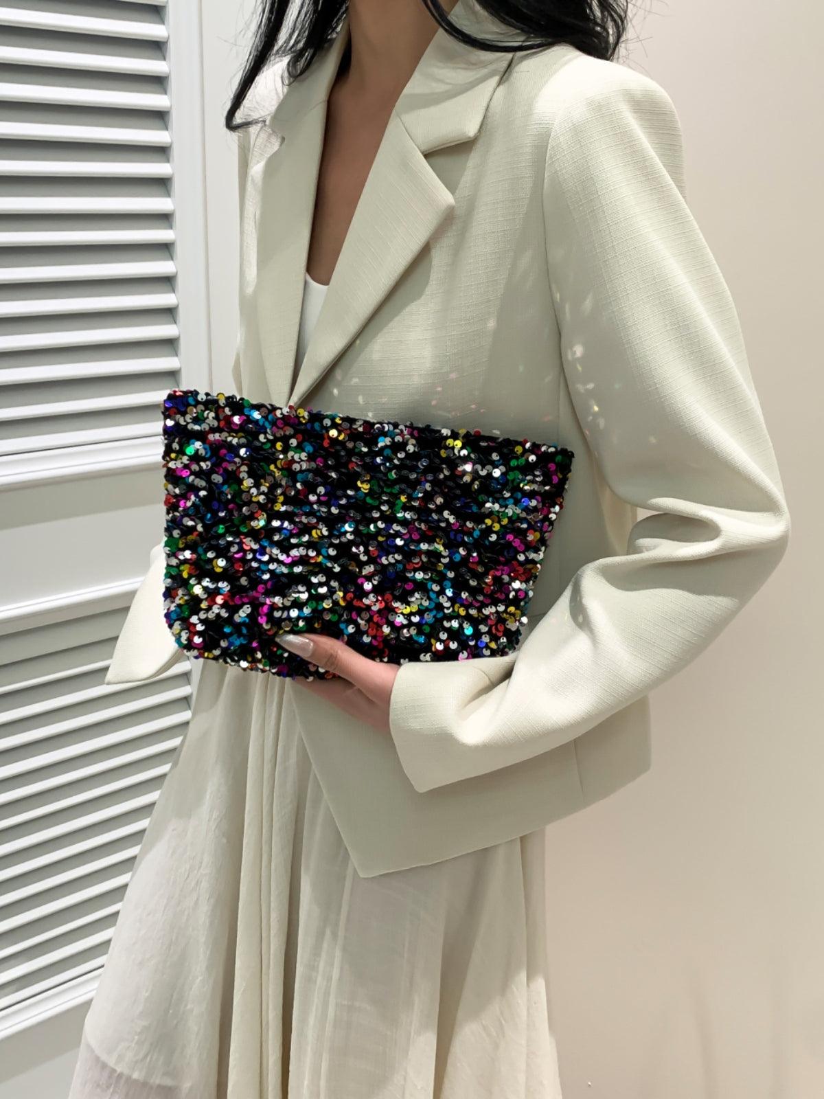 Sequin Clutch with Zipper - Trendy by Luna