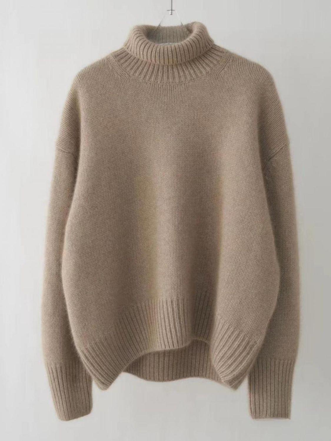 Trendy Oversized Turtleneck Sweater - Trendy by Luna