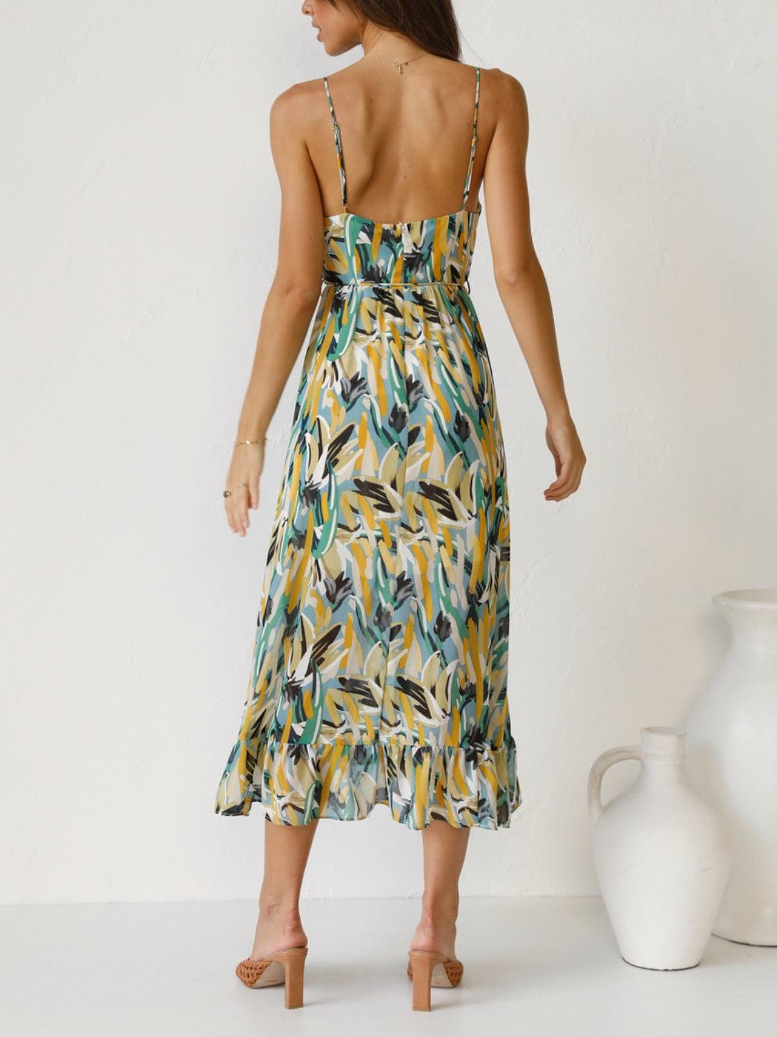 Printed Sleeveless Midi Cami dress - Trendy by Luna