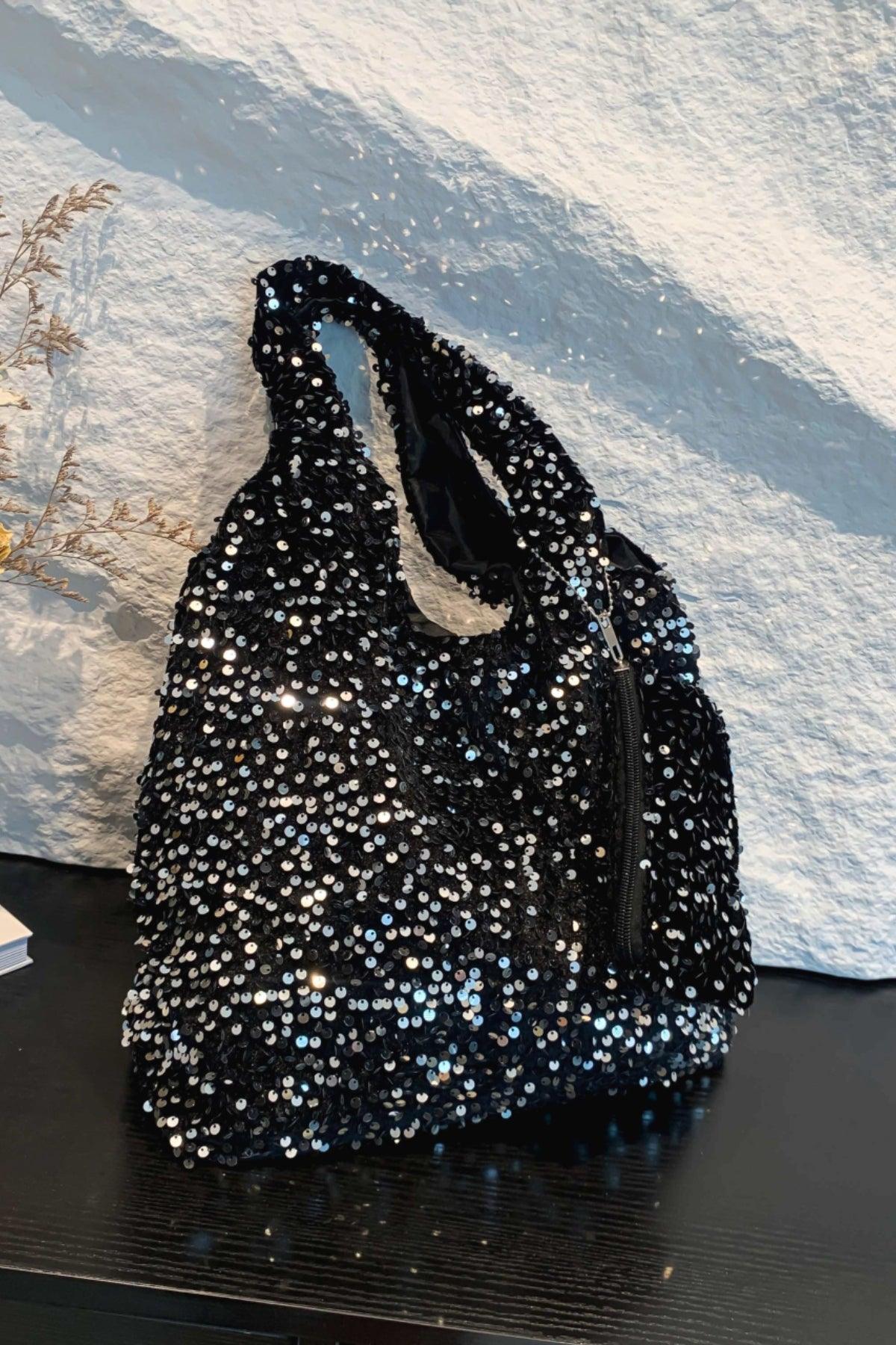 Sequin Polyester Handbag - Trendy by Luna