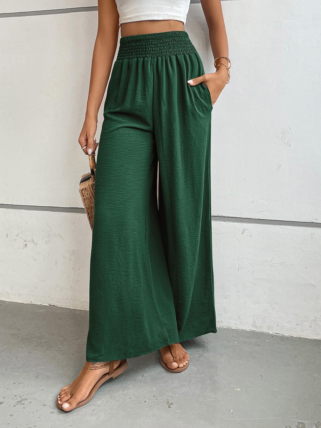 Wide Leg Pants with Pockets - Trendy by Luna