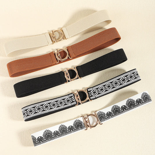 Toggle Clasp Elastic Belt - Trendy by Luna