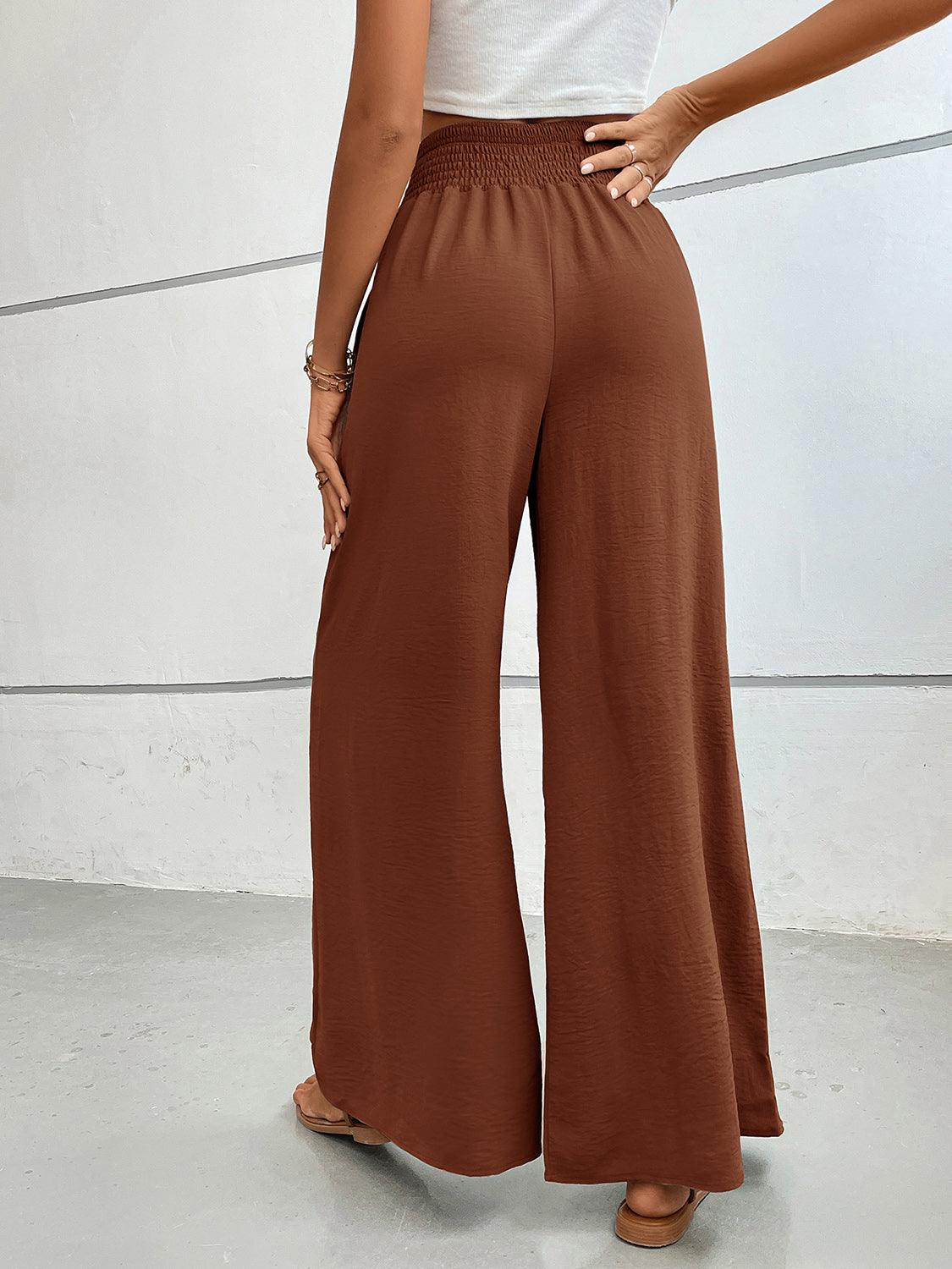 Wide Leg Pants with Pockets - Trendy by Luna