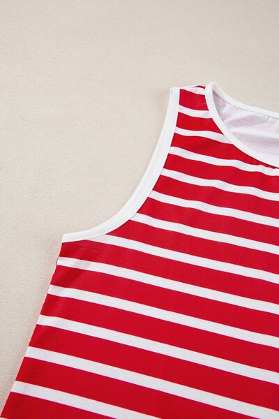 US Flag Round Neck Tank - Trendy by Luna